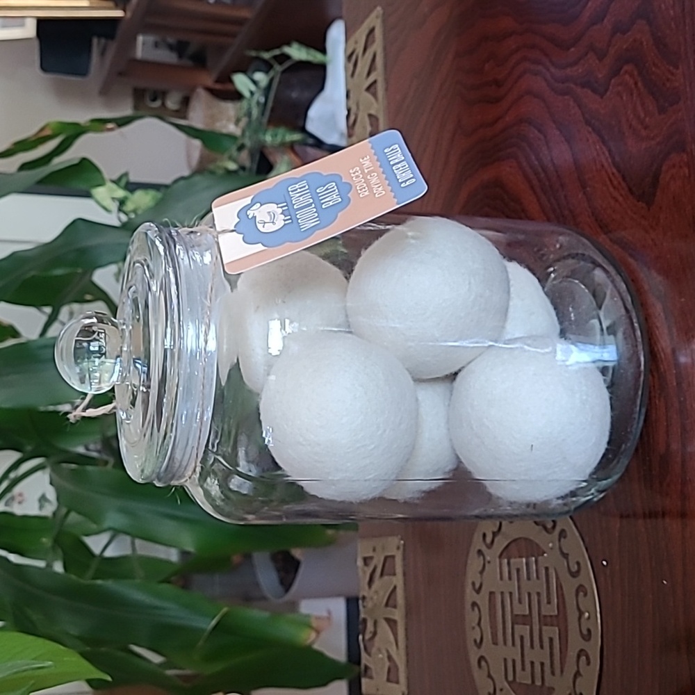 Jar of Wool Dryer Balls
